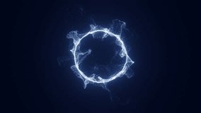 Abstract glowing sphere made of particles on dark blue background. Dynamic animation of rotating dots and lines forming a futuristic energy ring

 - Powered by Shutterstock - Get 15% off with code: PIKWIZARD15