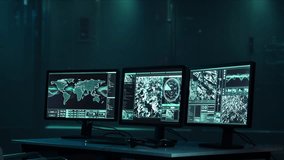 Military soldier operating advanced technology in a command center. - Powered by Shutterstock - Get 15% off with code: PIKWIZARD15