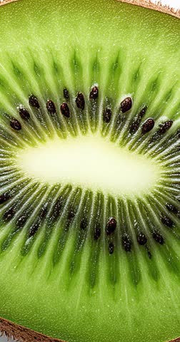 Kiwi Slices on White Background