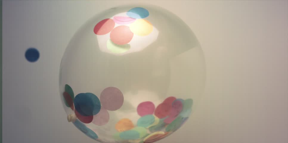 Confetti Explosion in Super Slow Motion - 1000fps Balloon Burst
