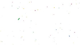 Colourful confetti party popper explosions on white backgrounds, 4K greeting animation - Powered by Shutterstock - Get 15% off with code: PIKWIZARD15