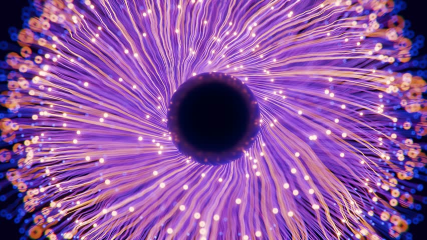 Animation of a digital colorful flower resembling an human iris. Abstract digital and technology intro - Powered by Shutterstock - Get 15% off with code: PIKWIZARD15