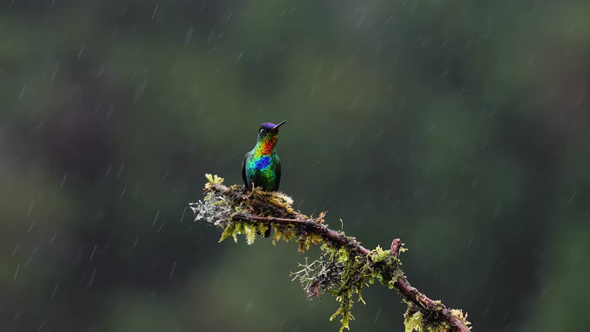 A hummingbird in the rainforest of Costa RIca 