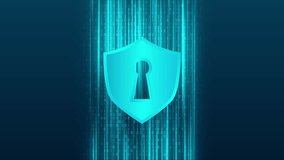 Futuristic lock shield protection, Information security technology, Digital binary data and secure data concept - Powered by Shutterstock - Get 15% off with code: PIKWIZARD15