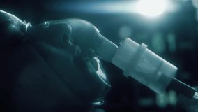 Female patient on life support with oxygen mask in hospital intensive care unit. Emergency treatment and monitoring in ICU with vital signs on screen, healthcare, medical care, and recovery treatment - Powered by Shutterstock - Get 15% off with code: PIKWIZARD15