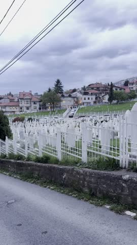 sarajevo semetary, graveyard, bosniac people who dead in serbian invasion.