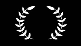 Classic Laurel Leaves Symbol for Awards and Achievements. Transparent Background. 4K - Powered by Shutterstock - Get 15% off with code: PIKWIZARD15