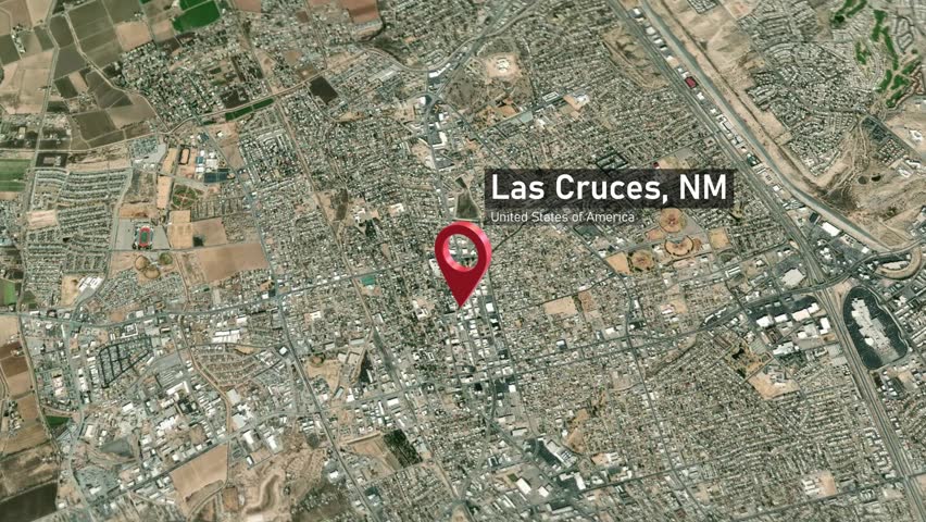 Las Cruces City Map Zoom (NM, USA) from Space to Earth
