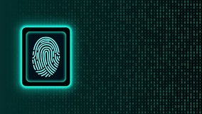 Cyber Security, Identity Verification, Large Glowing Blue Finger Print on Chip Sensor - Powered by Shutterstock - Get 15% off with code: PIKWIZARD15