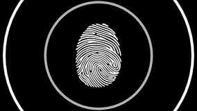 Digital Touch fingerprint sign, Pulsating circles indicate fingerprint - Powered by Shutterstock - Get 15% off with code: PIKWIZARD15