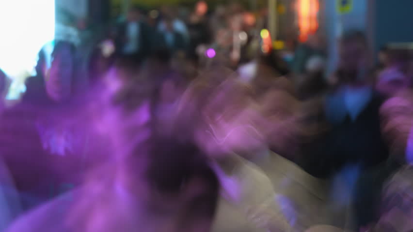 People crowd walk city street time lapse. Lots of busy pedestrians hurry up home or work timelapse. Metropolis rush hour. Life transience concept. Fast urban road. Many running citizen, public place.