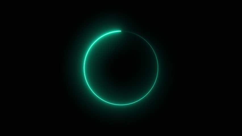 Neon fast charging battery. Technology lithium ion battery. Neon charging animation.	