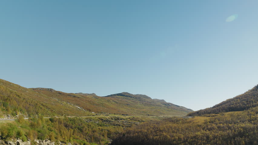 Mountain range landscape at Norway
