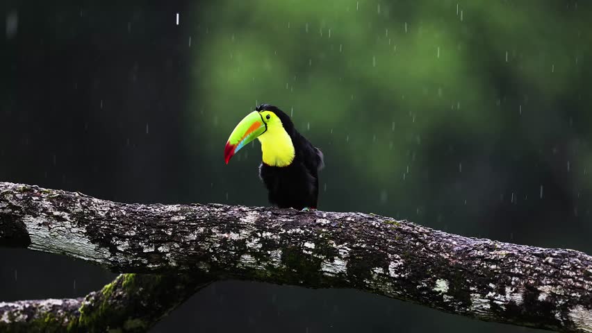 A toucan in the rainforest of Costa Rica 