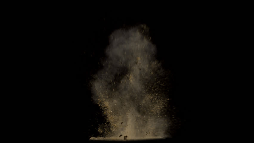 Ground Hit Charge with Debris and Dust – Realistic Impact FX with Alpha Matte