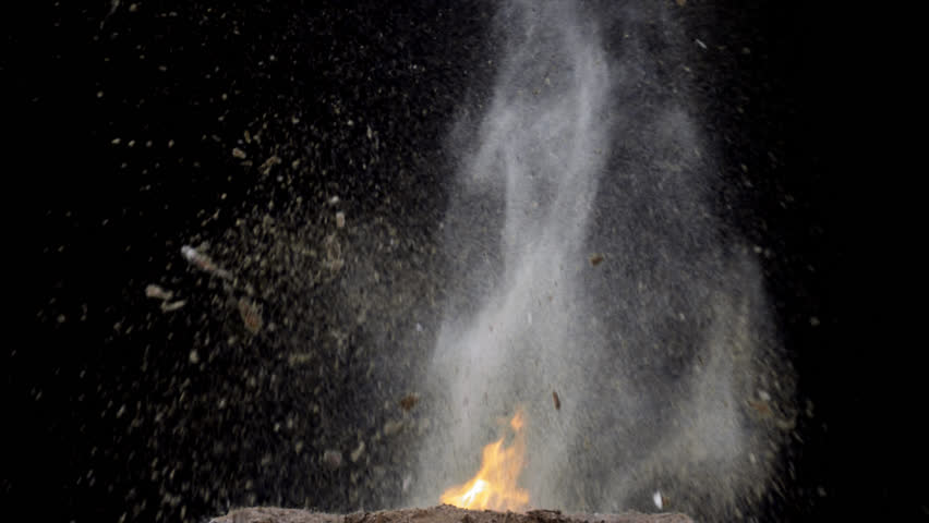Ground Hit Charge with Debris and Dust – Realistic Impact FX with Alpha Matte