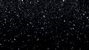 realistic snowfall falling isolated pn black background, snowflake animation for wintery effect, for Christmas, events and festival - Powered by Shutterstock - Get 15% off with code: PIKWIZARD15