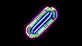 Abstract geometric animation with dispersion glass capsule shape from iridescent holographic material. Modern minimalistic 4k motion seamless background. - Powered by Shutterstock - Get 15% off with code: PIKWIZARD15