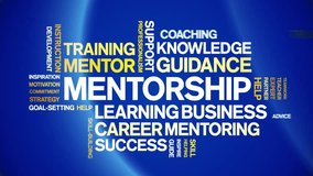 Mentorship animated word cloud,text design animation tag kinetic typography seamless loop.  - Powered by Shutterstock - Get 15% off with code: PIKWIZARD15