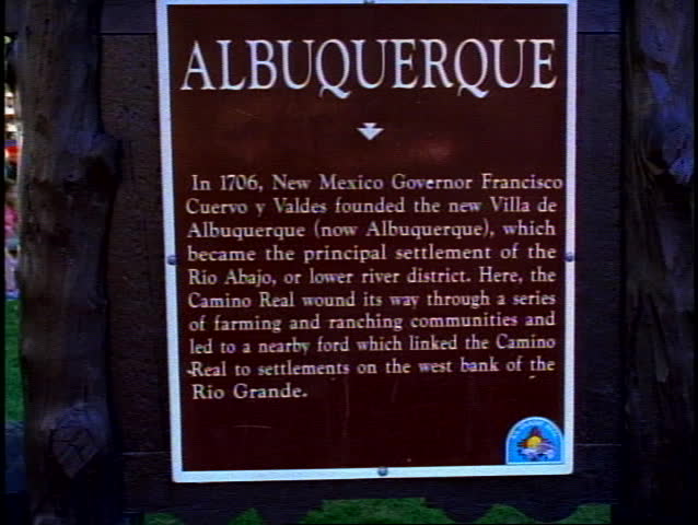 Albuquerque, Old Town, close up of sign of Albuquerque