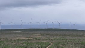 Monte Redondo wind farm is a group of wind turbines, second in size in Latin America, located on the coast of Ovalle, country of Chile. - Powered by Shutterstock - Get 15% off with code: PIKWIZARD15