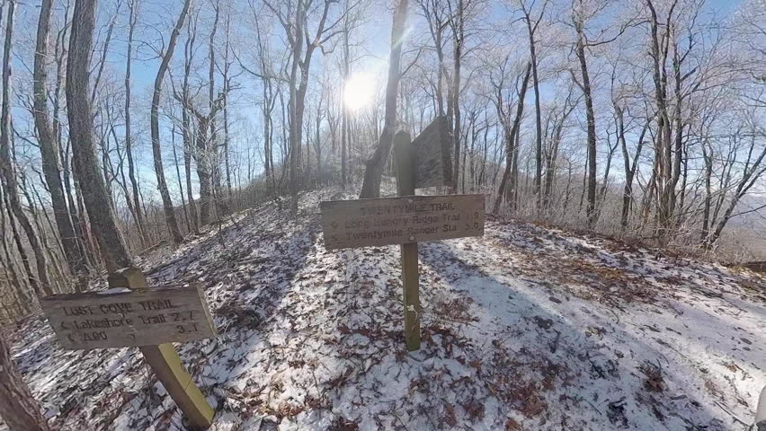 Beginning the Lost Cove Trail in Great Smoky Mountains National Park