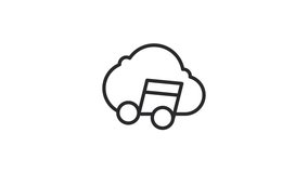cloud music animation icon storage concept for online audio accessibility. Suitable for technology, cloud services, music streaming and internet accessibility concepts - Powered by Shutterstock - Get 15% off with code: PIKWIZARD15