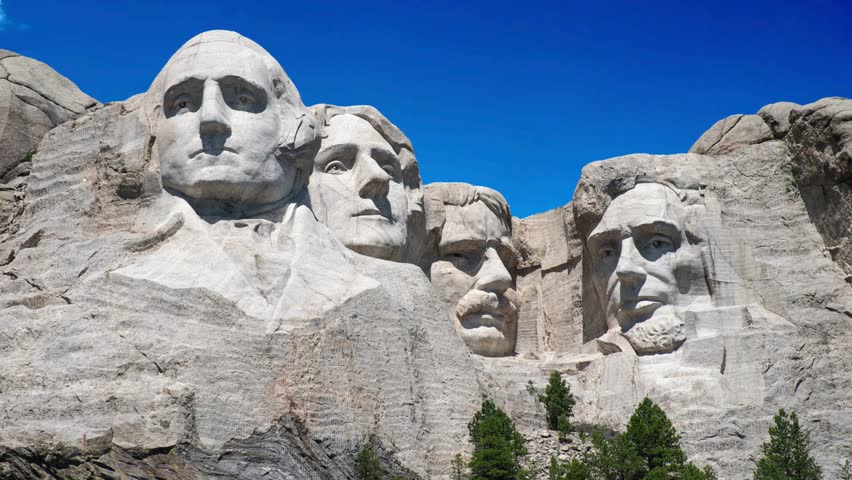 Mount Rushmore National Monument in the Black Hills of South Dakota, USA, close-up faces of Rushmore Mount Rushmore South Dakota Presidents