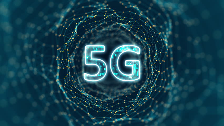 Motion graphic of Blue digital 5G letter logo and tunnel line connection with generation of connection technology concepts on abstract background - Powered by Shutterstock - Get 15% off with code: PIKWIZARD15