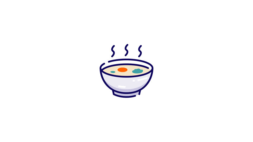Hot Soup for Winter Elements Icon Animation