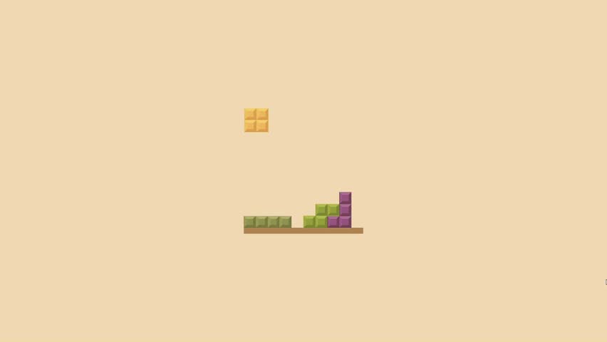 A minimalist animation resembling a Tetris game loading screen with moving block elements on a beige background, ideal for UI or loading screens. - Powered by Shutterstock - Get 15% off with code: PIKWIZARD15