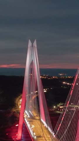 yavuz sultan bridge sunset blue hours