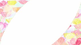A stylish frame of a poppy flower field. A loop animation using watercolor illustrations. - Powered by Shutterstock - Get 15% off with code: PIKWIZARD15
