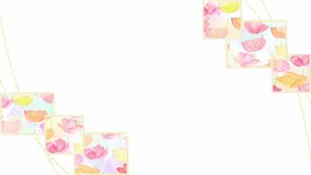 A stylish frame with colorful poppy flowers. A loop animation using watercolor illustrations. - Powered by Shutterstock - Get 15% off with code: PIKWIZARD15