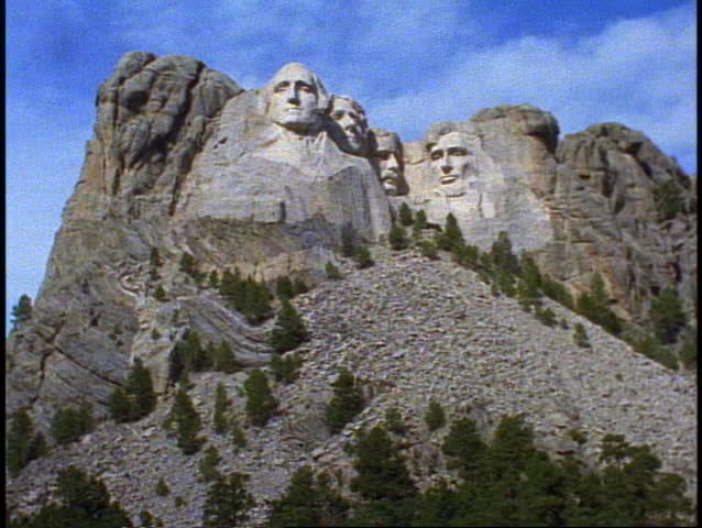 Mount Rushmore, wide shot front view