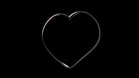 Abstract 3D horizontal heart bubble Valentines event festive love backgrounds chrome holographic iridescent gradient vibrant rainbow colors liquid oil petrol gasoline social media animation loop - Powered by Shutterstock - Get 15% off with code: PIKWIZARD15