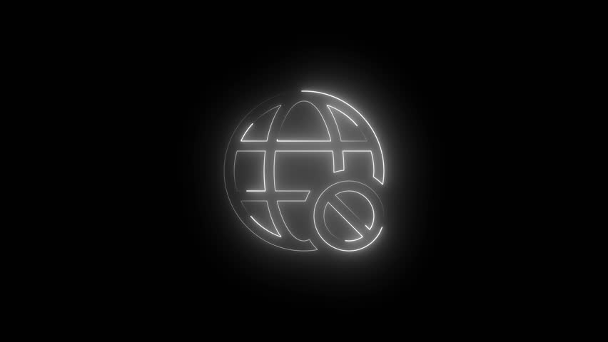 No internet symbol icon , Glowing neon internet or round web icon. Glowing neon internet or round web icon.	