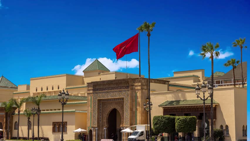 Entrance gate of the Royal Palace in Rabat, Rabat-SalÃZemmour-Zaer, Morocco, Maghreb, Africa Royal Palace in Rabat, Rabat-Sale-Zemmour-Zaer, Morocco, Maghreb, Africa