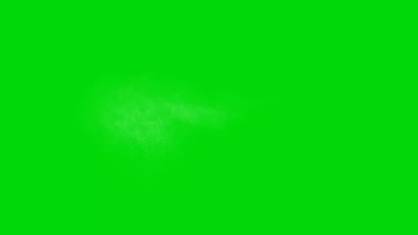 spray smoke Effects Green screen background footage, White spray Smoke effect overlay on green background