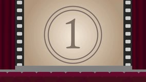 5-second countdown animation after the curtains open at a movie theater - Powered by Shutterstock - Get 15% off with code: PIKWIZARD15