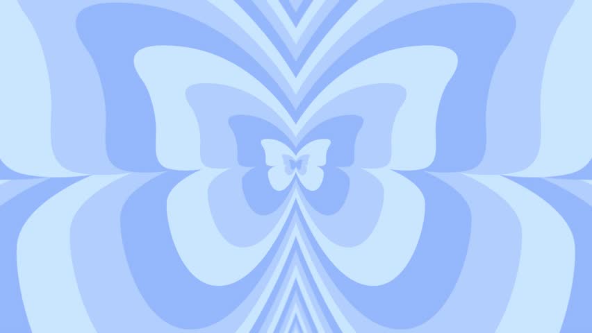 Retro butterfly tunnel looping animation