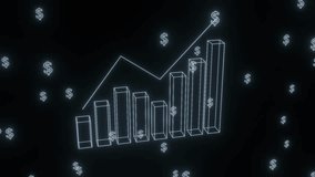 Digital finance trends with animated graphs and dollar symbols - Powered by Shutterstock - Get 15% off with code: PIKWIZARD15