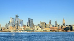 Full Moon Rise Timelapse of Midtown Manhattan and Hudson River New York City, NY - Powered by Shutterstock - Get 15% off with code: PIKWIZARD15
