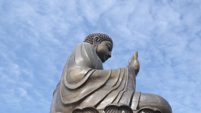 Big Buddha Temple on Lantau Island, Hong Kong - 4K Scenic Video