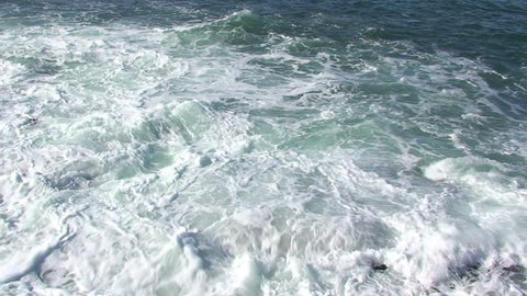 Ocean Waves on Rocky Coastline