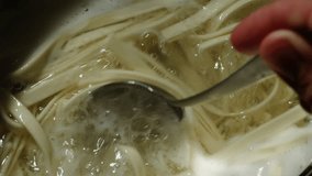 Japanese chinese hot pot noodles soup, Ramen with Beef or chicken, rice noodles with fried meat and mushrooms, Tom Yam kung Spicy Thai asian soup, chef cooking in traditional korean food.  - Powered by Shutterstock - Get 15% off with code: PIKWIZARD15