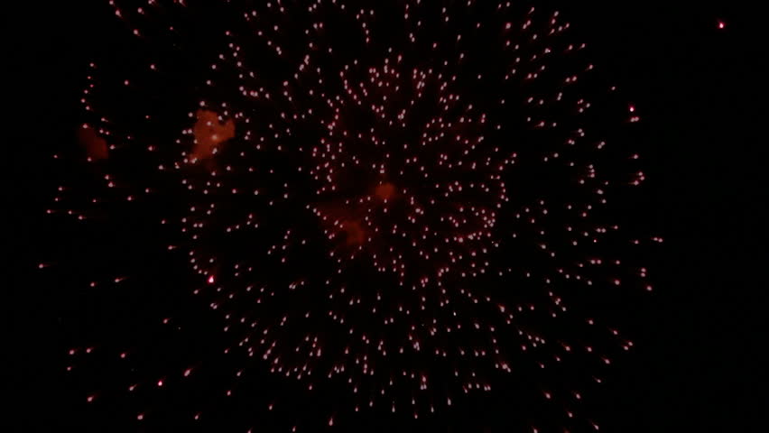 Multi volleys firework splits millions of lights in the night sky