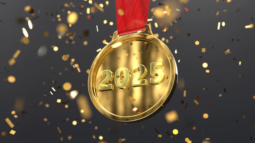 Golden Medal with 2025, Achievement and Success