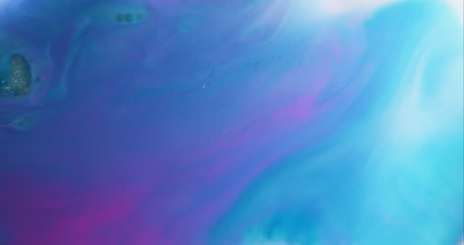 Blue flow. Enamel spill. Wavy watercolor paint stream with marble cloudy gradients texture. Smoky dye effect fluid in opaque blur liquid.