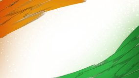 Indian Flag Greeting Card Wish Celebrate Indian Republic Day of India Background smoke and ink National Day on 15th August. Great for greeting card animation and celebrating India. 3D Illustration - Powered by Shutterstock - Get 15% off with code: PIKWIZARD15